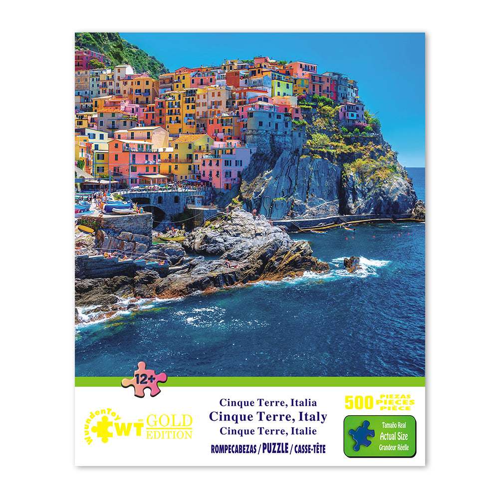Rompecabezas Gold Edition 500 Piezas  Canal Grande, Cinque Terre, Italia