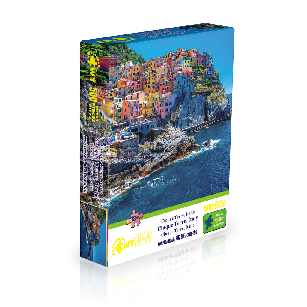 Rompecabezas Gold Edition 500 Piezas  Canal Grande, Cinque Terre, Italia