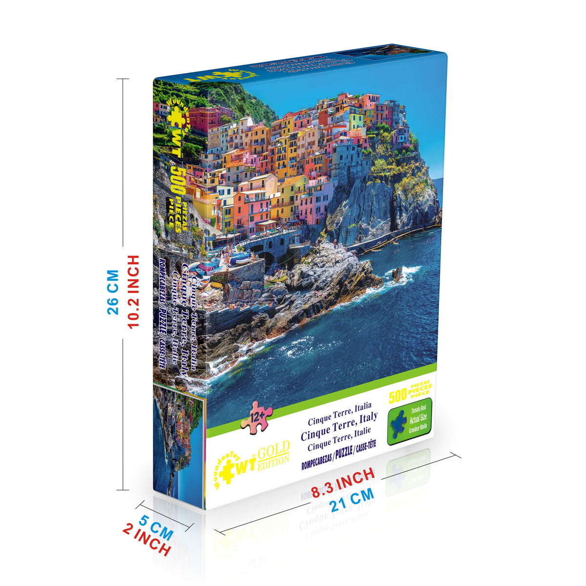 Rompecabezas Gold Edition 500 Piezas  Canal Grande, Cinque Terre, Italia