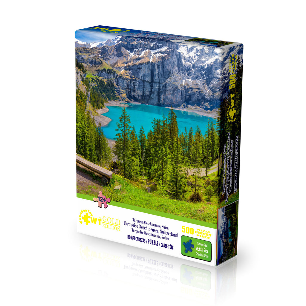 Rompecabezas Gold Edition 500 Piezas   Turquesa Oeschinensee, Suiza