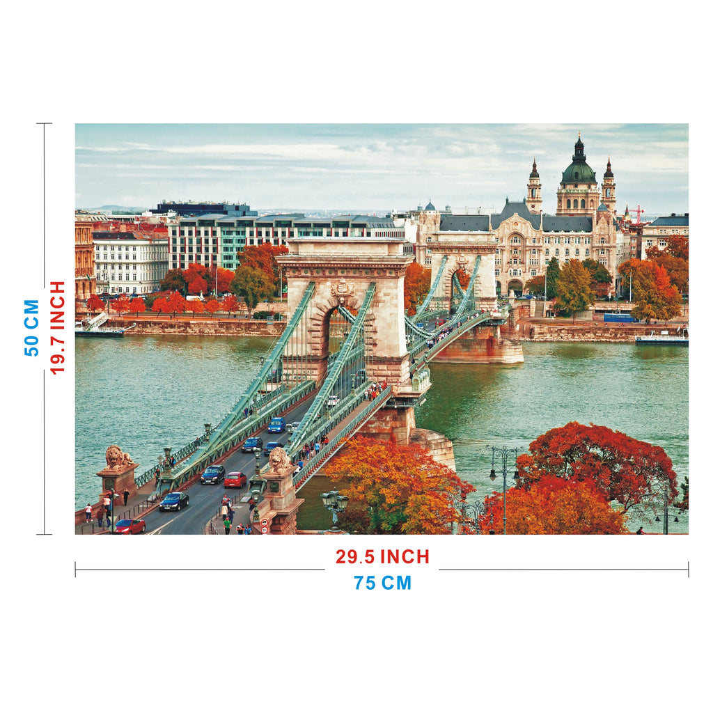 Rompecabezas Gold Edition 1000 Piezas  Puente de as Cadenas, Budapest