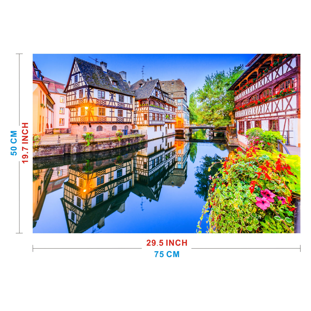 Rompecabezas Gold Edition 1000 Piezas  Canal de Agua de Estrasburgo, Francia