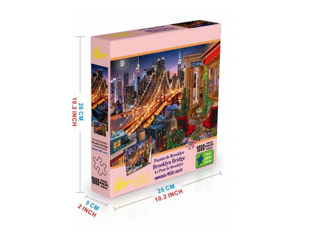 Rompecabezas Gold Edition Puente de Brooklyn 1000 piezas
