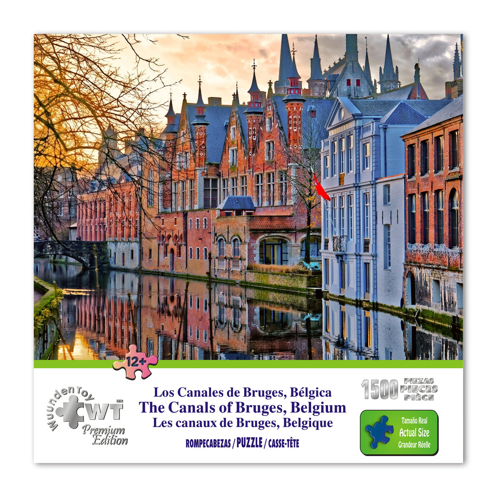 Rompecabezas Premium Edition 1500 Piezas Los Canales de Bruges, Bélgica