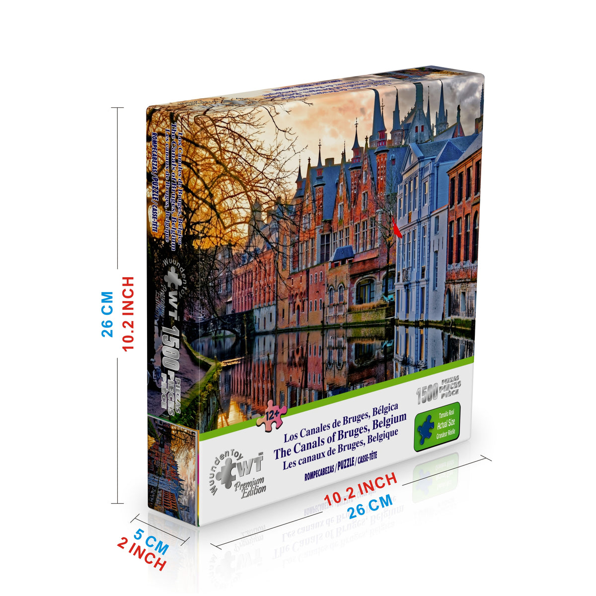 Rompecabezas Premium Edition 1500 Piezas Los Canales de Bruges, Bélgica
