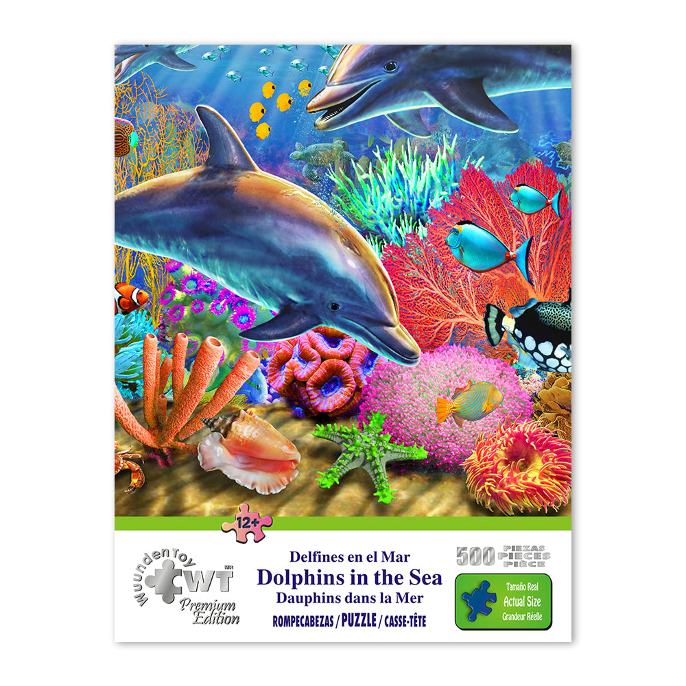 Rompecabezas Premium Edition 500 Piezas  Diversión con Delfines