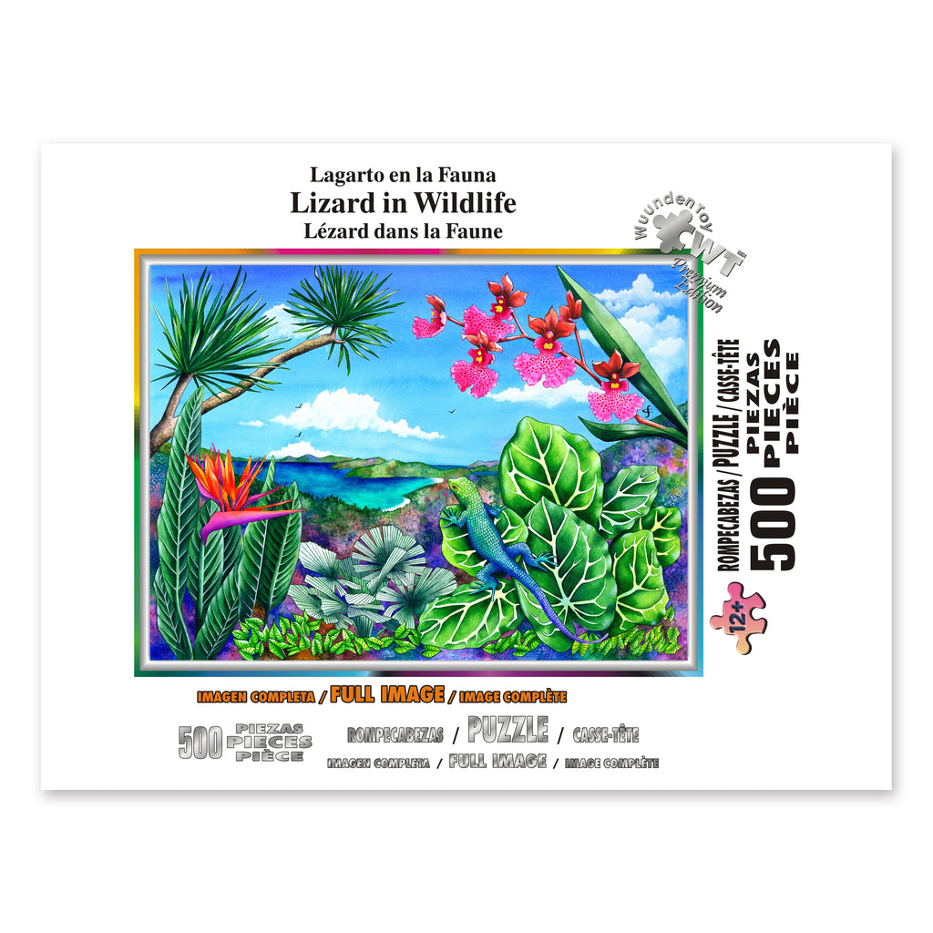 Rompecabezas Premium Edition 500 Piezas  Lagarto en la Fauna