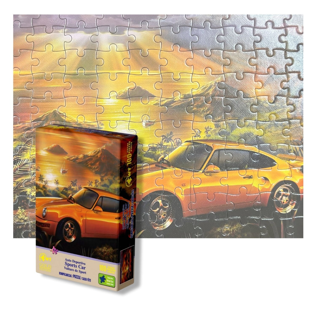 Rompecabezas Gold Edition 100 Piezas  Sports Car