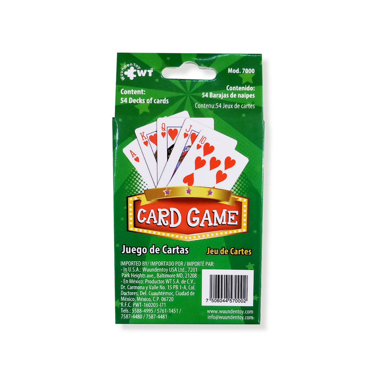 Juego de Mesa Wuundentoy Baraja Americana Board games