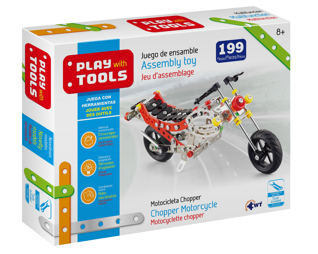 Play With Tools Juego de Construcción Modelo: Play With Tools Grande Motocicleta Chopper